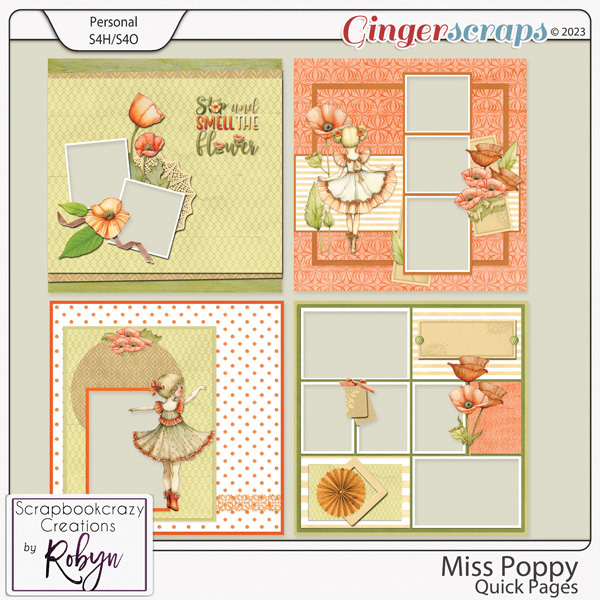 Miss Poppy Quick Pages by Scrapbookcrazy Creations