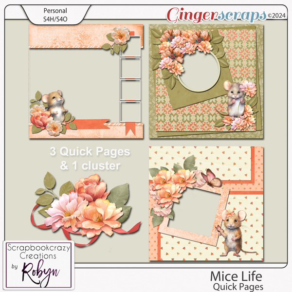 Mice Life Quick Pages by Scrapbookcrazy Creations
