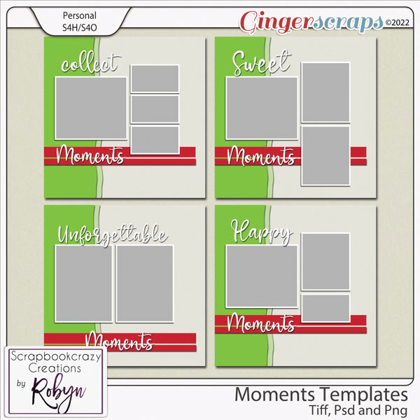 Moments Templates by Scrapbookcrazy Creations