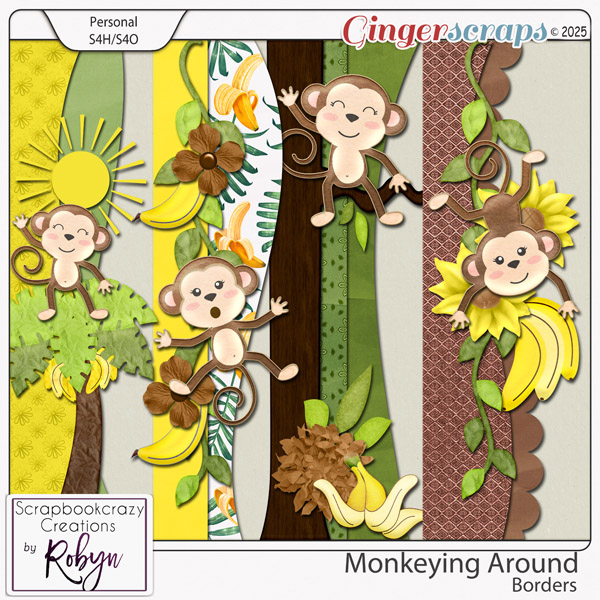 Monkeying Around Borders by Scrapbookcrazy Creations