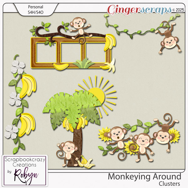 Monkeying Around Clusters by Scrapbookcrazy Creations