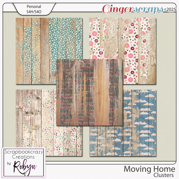 Moving Home Wood Papers by Scrapbookcrazy Creations