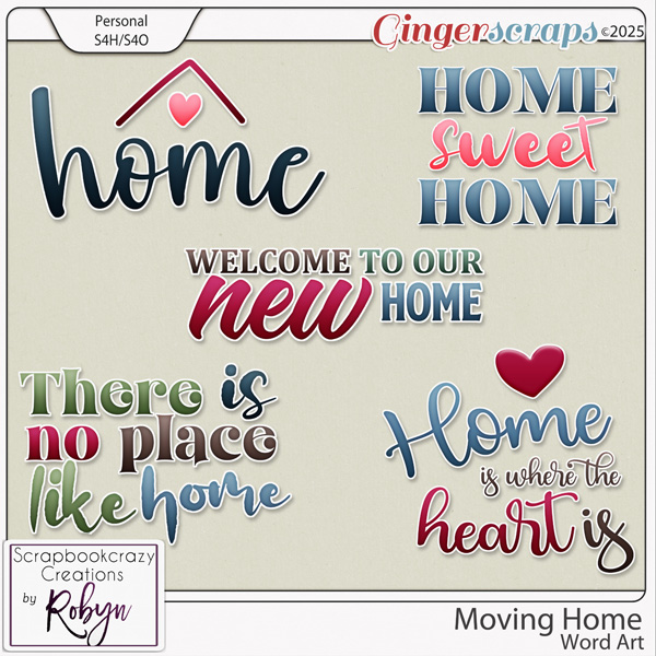 Moving Home Word Art by Scrapbookcrazy Creations