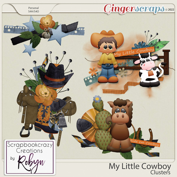 My Little Cowboy Clusters by Scrapbookcrazy Creations