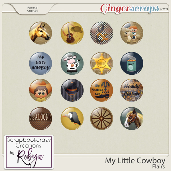 My Little Cowboy Flairs by Scrapbookcrazy Creations