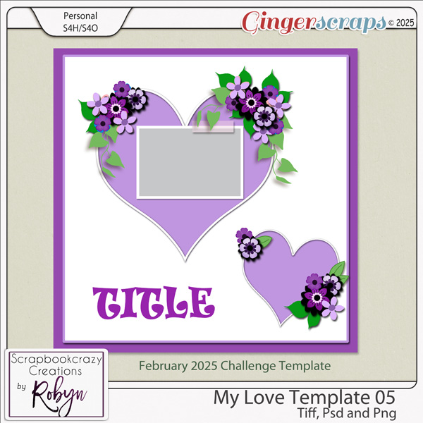 My Love Template 05 by Scrapbookcrazy Creations