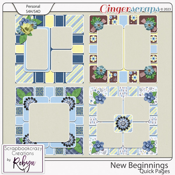 New Beginnings Quick Pages by Scrapbookcrazy Creaations