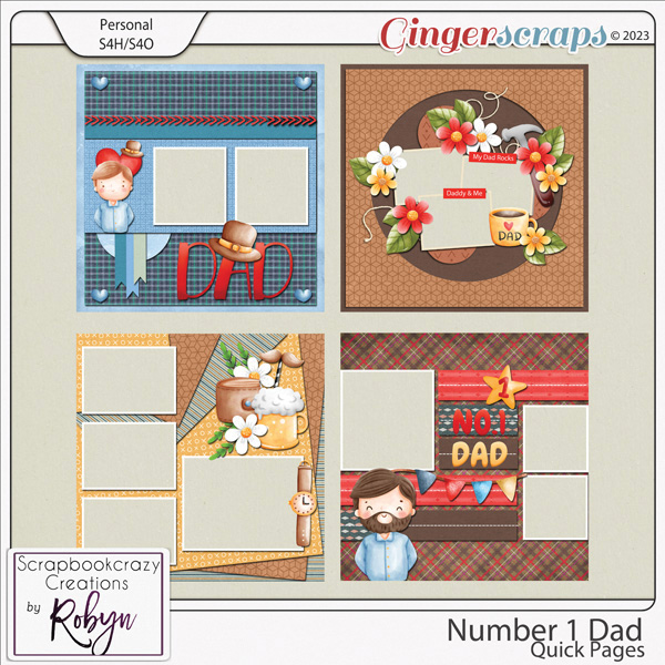 Number 1 Dad Quick pages by Scrapbookcrazy Creations