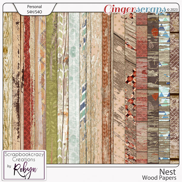 Nest Wood Papers by Scrapbookcrazy Creations