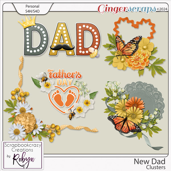 New Dad Clusters by Scrapbookcrazy Creations