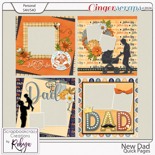 New Dad Quick Pages by Scrapbookcrazy Creations