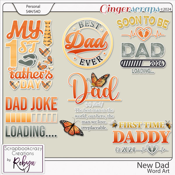 New Dad Word Art by Scrapbookcrazy Creations