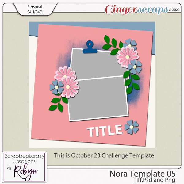Nora Template 05 by Scrapbookcrazy Creations