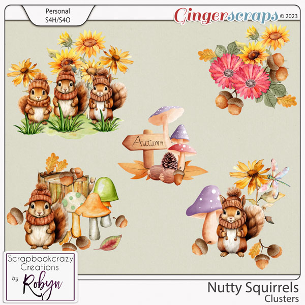 Nutty Squirrels Clusters by Scrapbookcrazy Creations