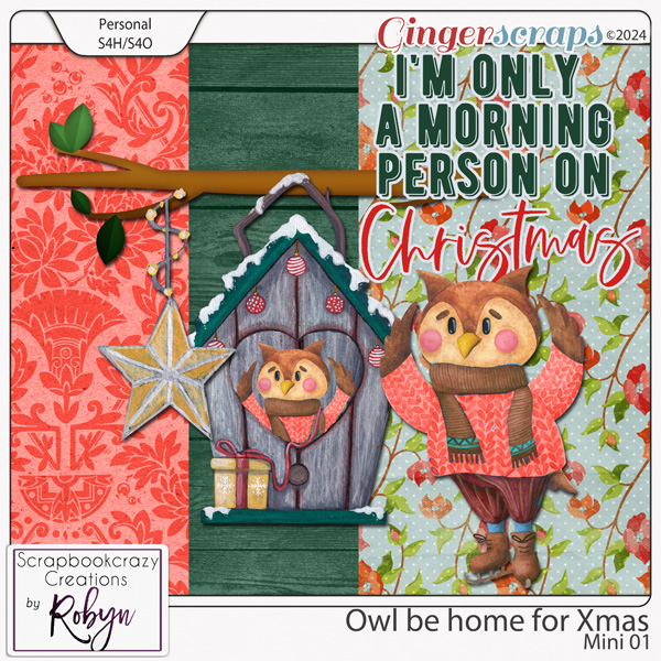 Owl be Home for Xmas by Scrapbookcrazy Creations
