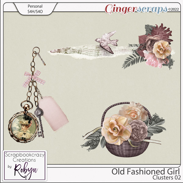 Old Fashioned Girl cluster set 02 by Scrapbookcrazy Creations