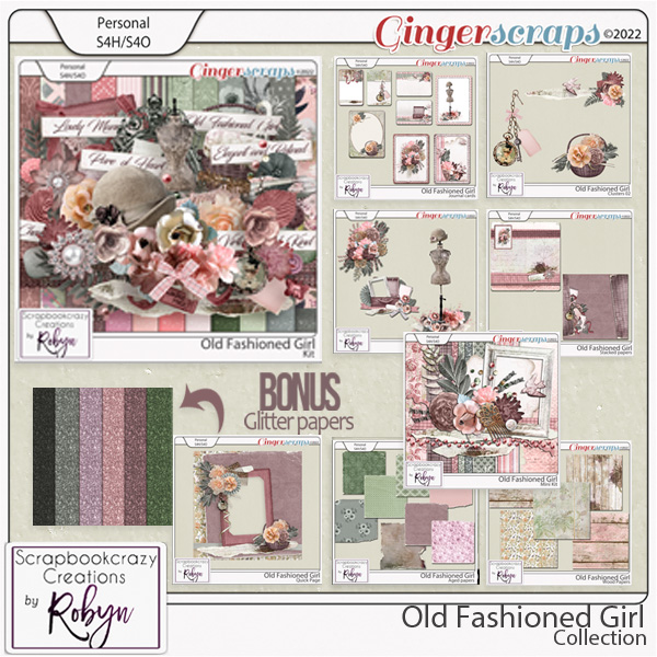 Old Fashioned Girl Collection by Scrapbookcrazy Creations