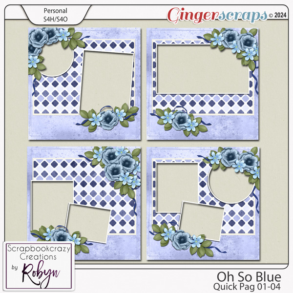 Oh So Blue Quick Pages by Scrapbookcrazy Creations