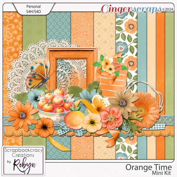 Orange Time Mini Kit by Scrapbookcrazy Creations