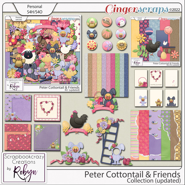 Peter Cottontail and Friends Collection by Scrapbookcrazy Creations