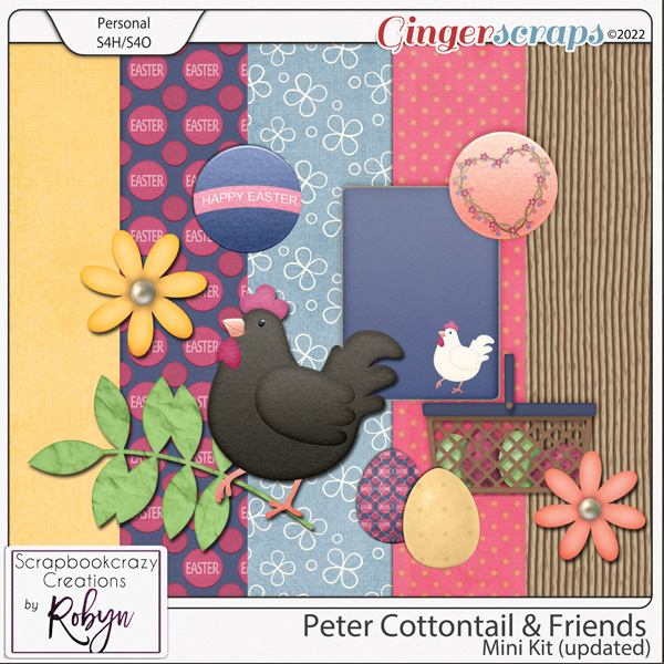 Peter Cottontail and Friends Mini Kit by Scrapbookcrazy Creations