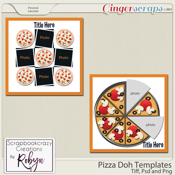 Pizza Doh Templates by Scrapbookcrazy Creations