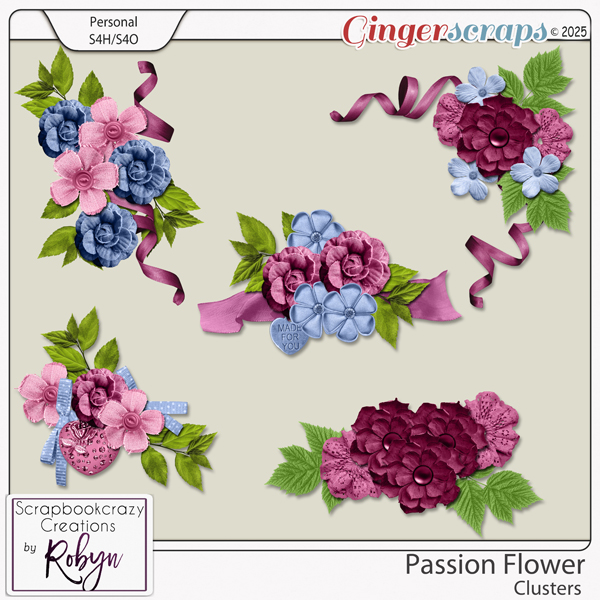Passion Flower Clusters by Scrapbookcrazy Creations