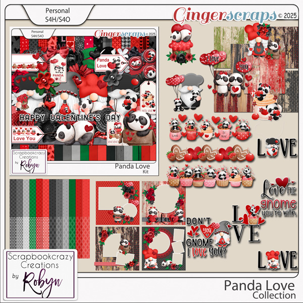 Panda Love Collection by Scrapbookcrazy Creations