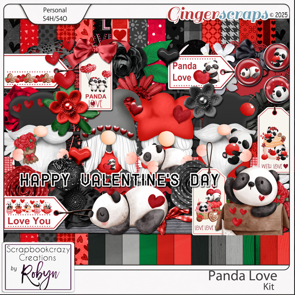 Panda Love Kit by Scrapbookcrazy Creations