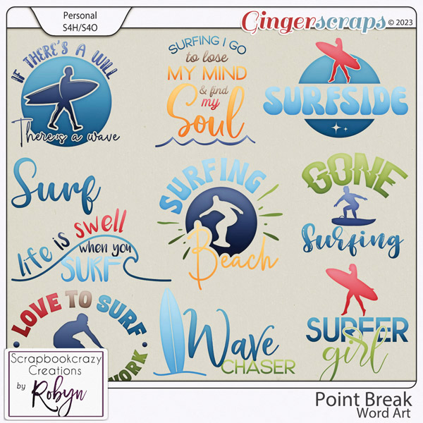 Point Break Word Art by Scrapbookcrazy Creations