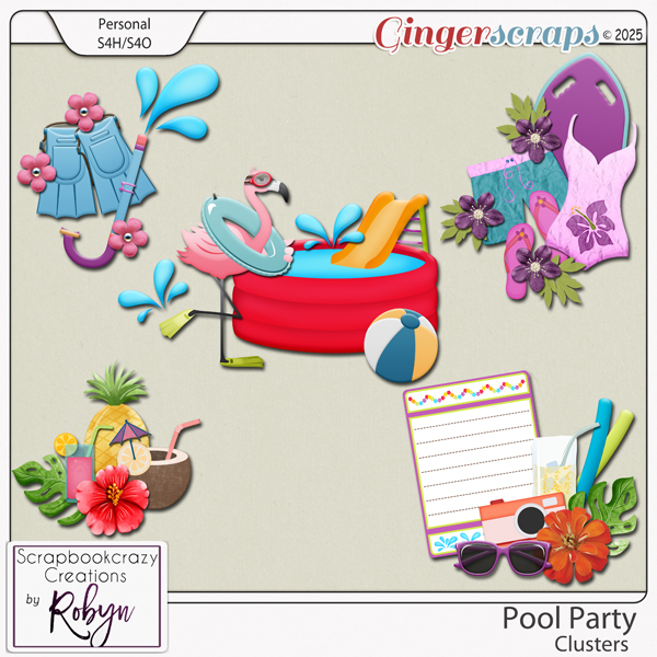 Pool Party Clusters by Scrapbookcrazy Creations