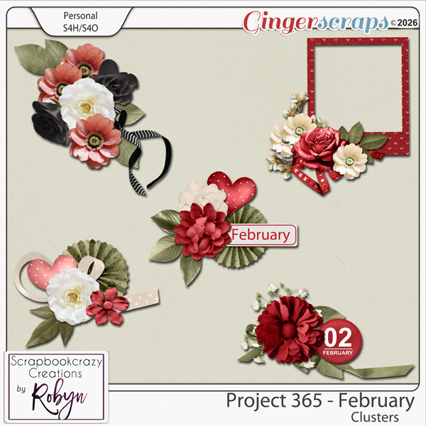 Project 365 - February Clusters by Scrapbookcrazy Creations