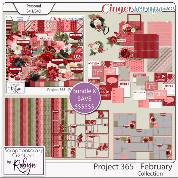 Project 365 - February Collection by Scrapbookcrazy Creations
