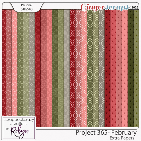 Project 365 - February Extra Papers by Scrapbookcrazy Creations