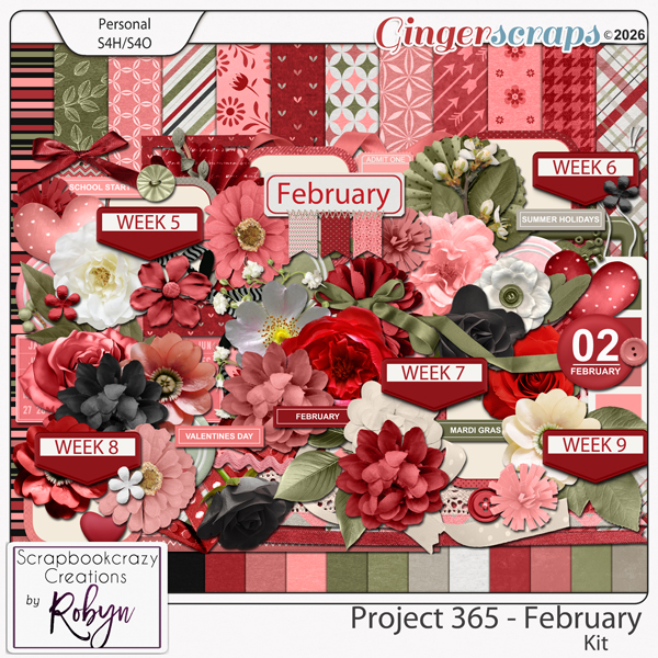 Project 365 - February Kit by Scrapbookcrazy Creations