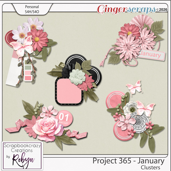 Project 365- January Clusters by Scrapbookcrazy Creations