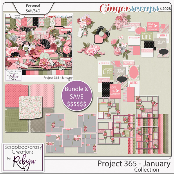 Project 365 - January Collection by Scrapbookcrazy Creations