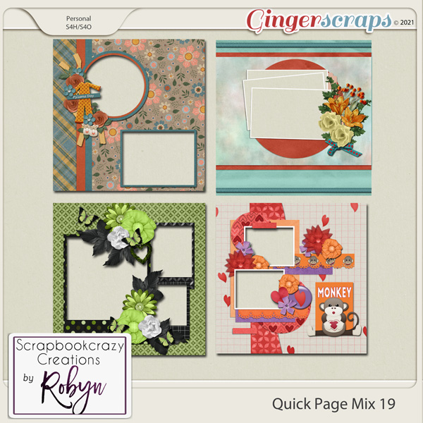 Quick Page Mix 19 by Scrapbookcrazy Creations