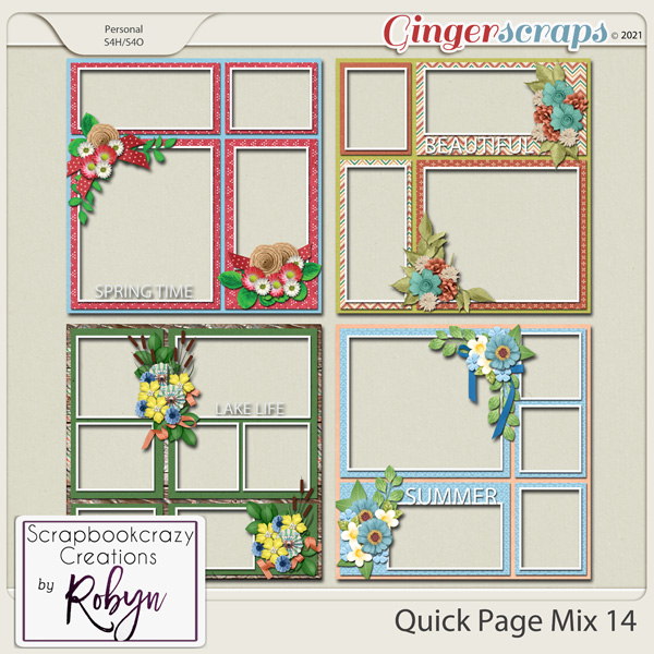 Quick Page Mix 14 by Scrapbookcrazy Creations
