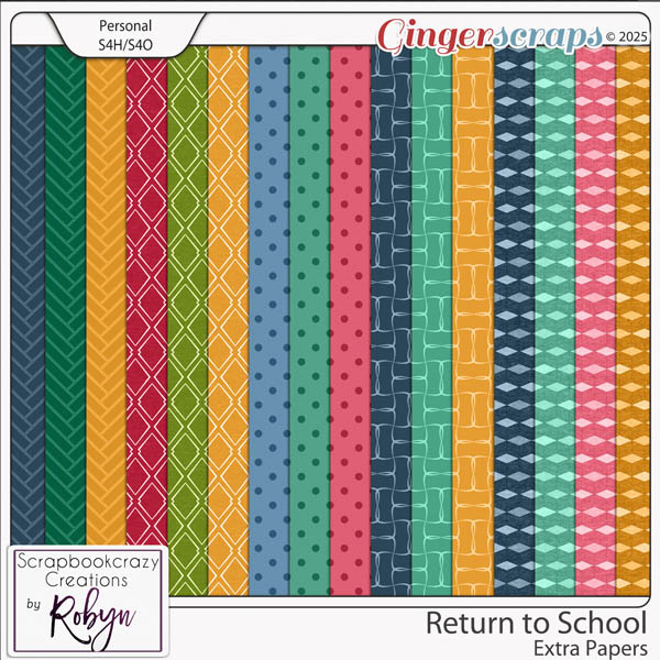 Return to School Extra Papers by Scrapbookcrazy Creations