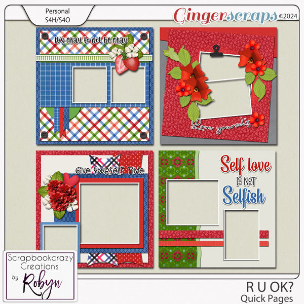 R U OK Quick Pages by Scrapbookcrazy Creations