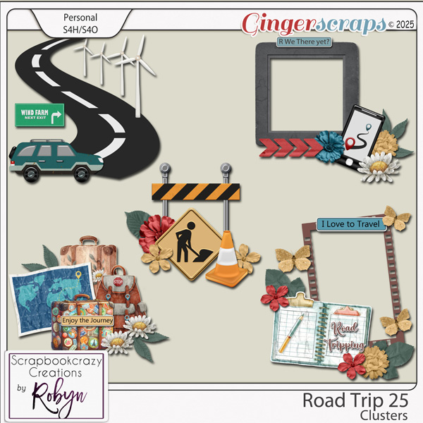 Road Trip 25 Clusters by Scrapbookcrazy Creations