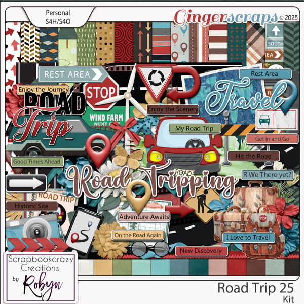Road Trip 25 Kit by Scrapbookcrazy Creations