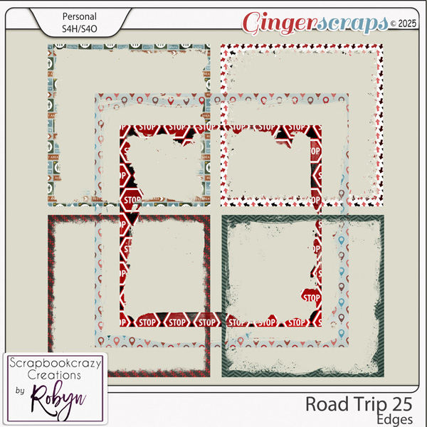 Road Trip 25 Edges by Scrapbookcrazy Creations
