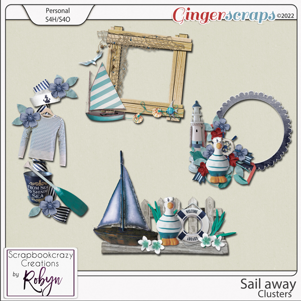 Sail Away Clusters by Scrapbookcrazy Creations