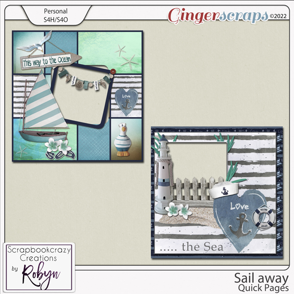 Sail Away Quick Pages by Scrapbookcrazy Creations