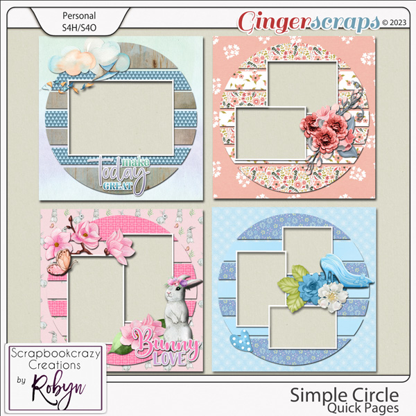 Simple Circle Quick Pages by Scrapbookcrazy Creations