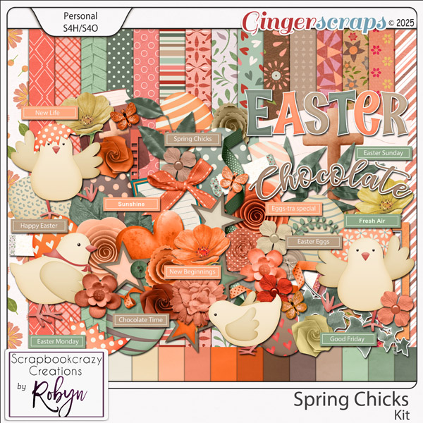 Spring Chicks Kit by Scrapbookcrazy Creations