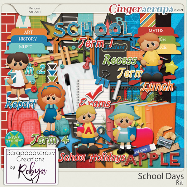 School Days Kit by Scrapbookcrazy Creations