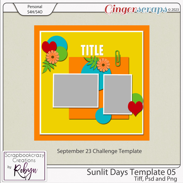 Sunlit Days Template 05 by Scrapbookcrazy Creations